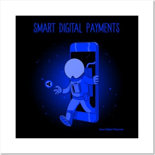 Smart Digital Payments Astronaut Cell Phone Posters and Art